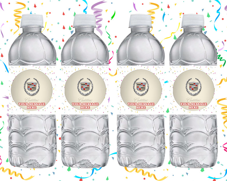 Cadillac Water Bottle Stickers 12 Pcs Labels Party Favors Supplies Decorations