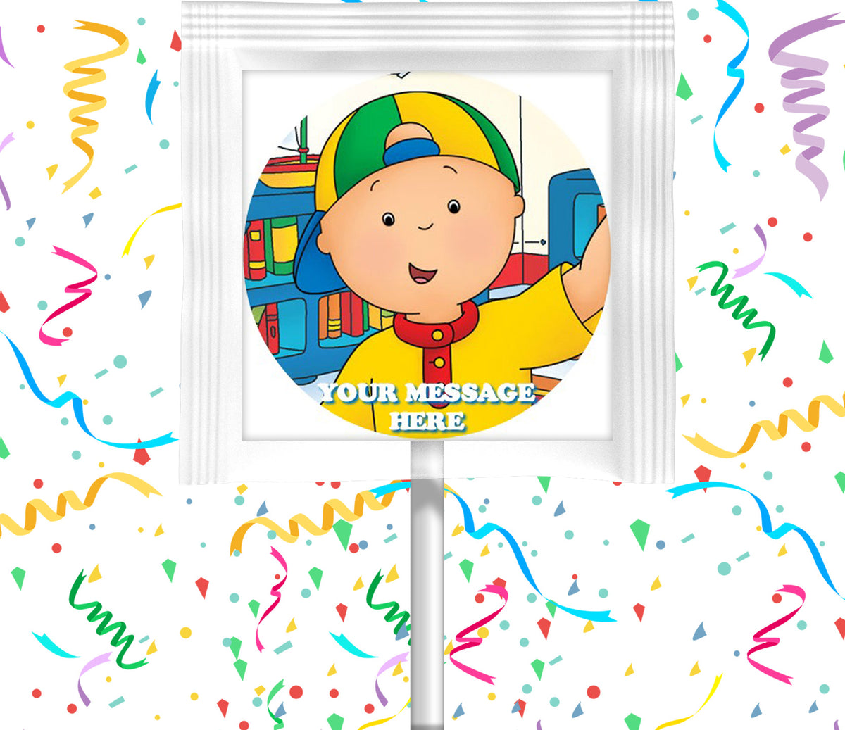 Caillou Lollipops Party Favors Personalized Suckers 12 Pcs
