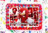 Sonic The Hedgehog Knuckles The Echidna Edible Image Cake Topper Personalized Birthday Sheet Decoration Custom Party Frosting Transfer Fondant