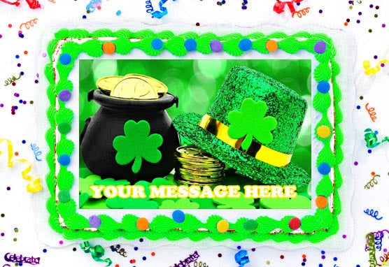 St Patrick's Day Edible Image Cake Topper Personalized Birthday Sheet Decoration Custom Party Frosting Transfer Fondant
