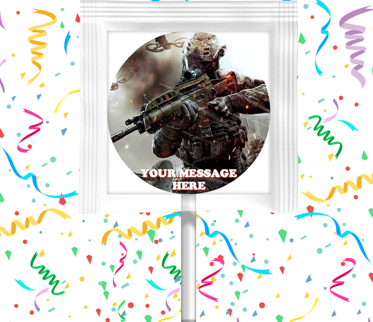 Call Of Duty Lollipops Party Favors Personalized Suckers 12 Pcs