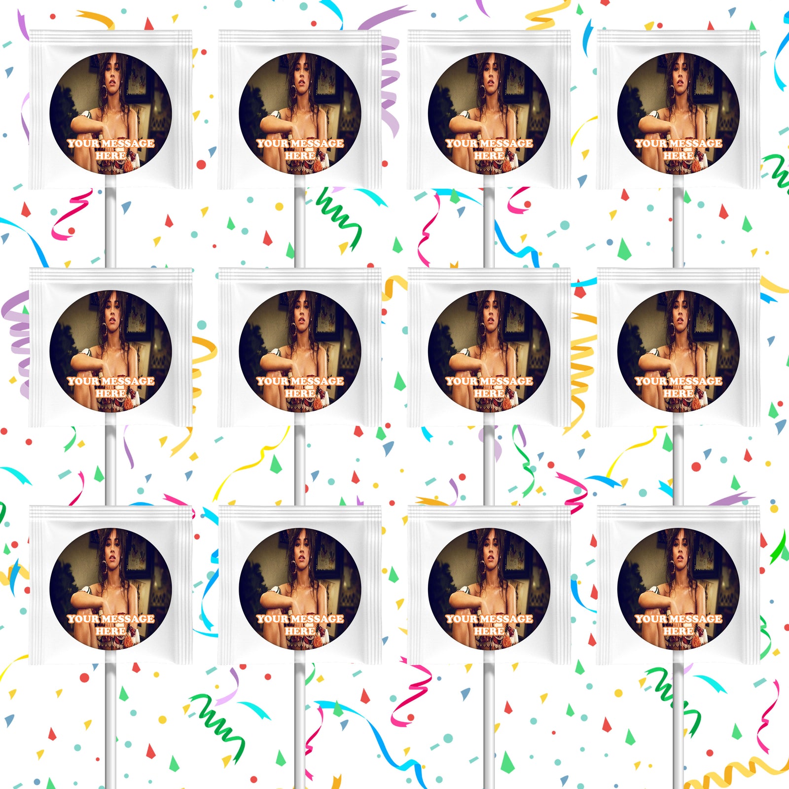Camila Cabello Lollipops Party Favors Personalized Suckers 12 Pcs