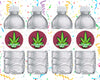 Cannabis Marijuana Water Bottle Stickers 12 Pcs Labels Party Favors Supplies Decorations