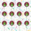 Cannabis Marijuana Lollipops Party Favors Personalized Suckers 12 Pcs