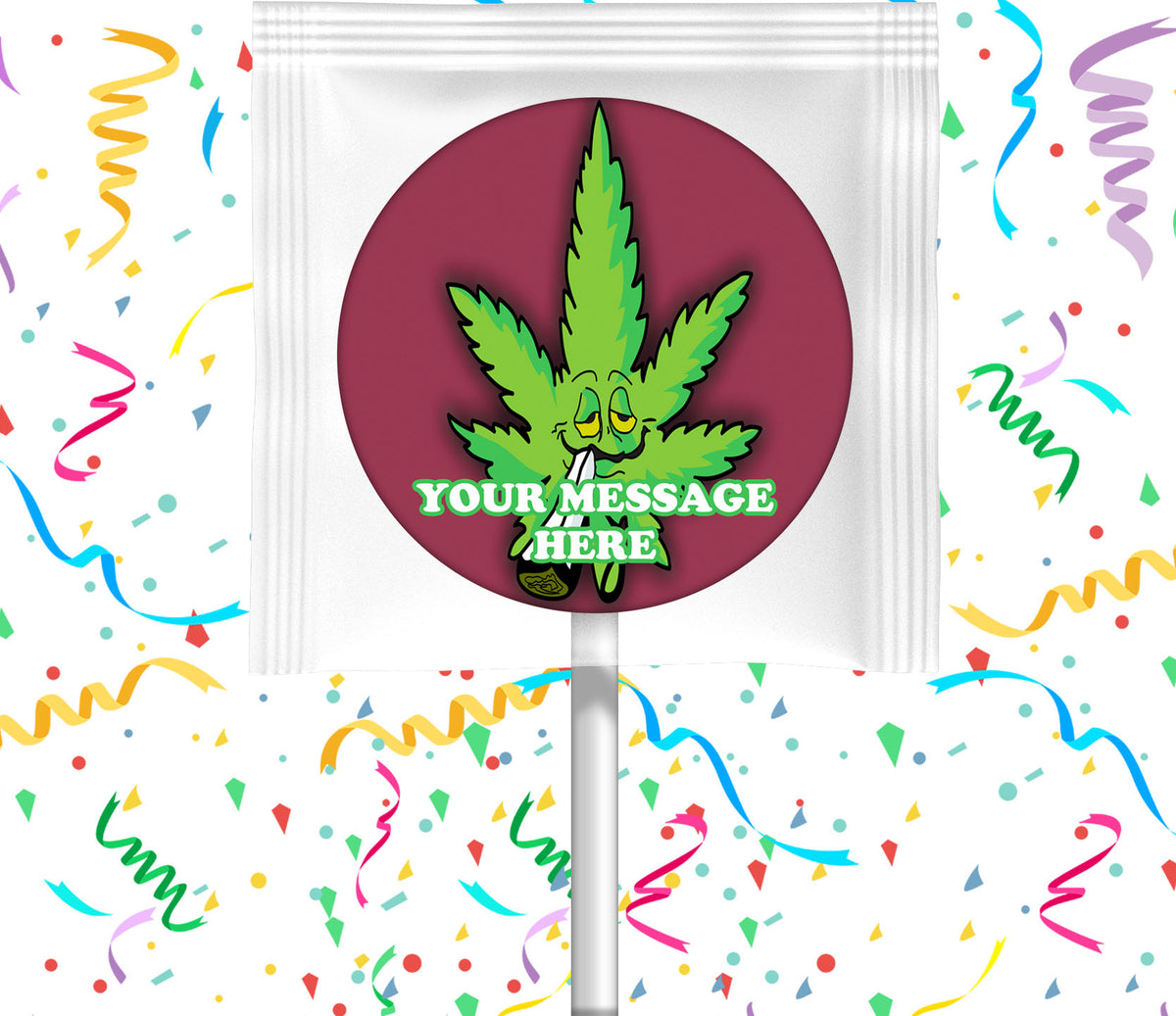 Cannabis Marijuana Lollipops Party Favors Personalized Suckers 12 Pcs