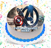 Captain America The First Avenger Edible Image Cake Topper Personalized Birthday Sheet Custom Frosting Round Circle