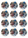 Captain America The First Avenger Edible Cupcake Toppers (12 Images) Cake Image Icing Sugar Sheet