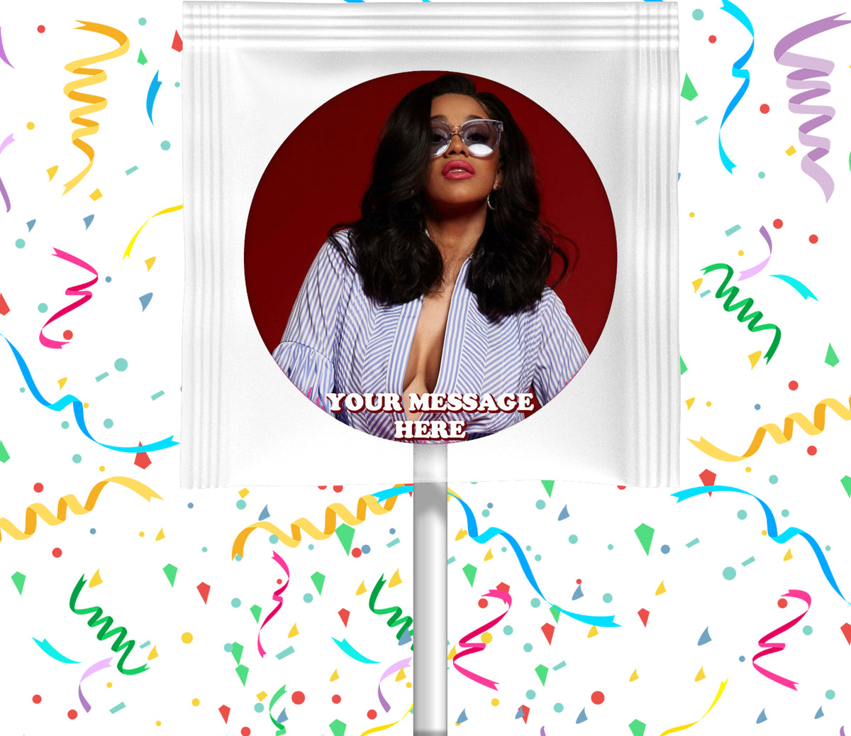 Cardi B Lollipops Party Favors Personalized Suckers 12 Pcs