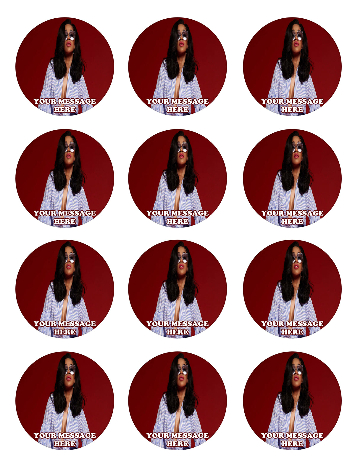 Cardi B Edible Cupcake Toppers (12 Images) Cake Image Icing Sugar Sheet