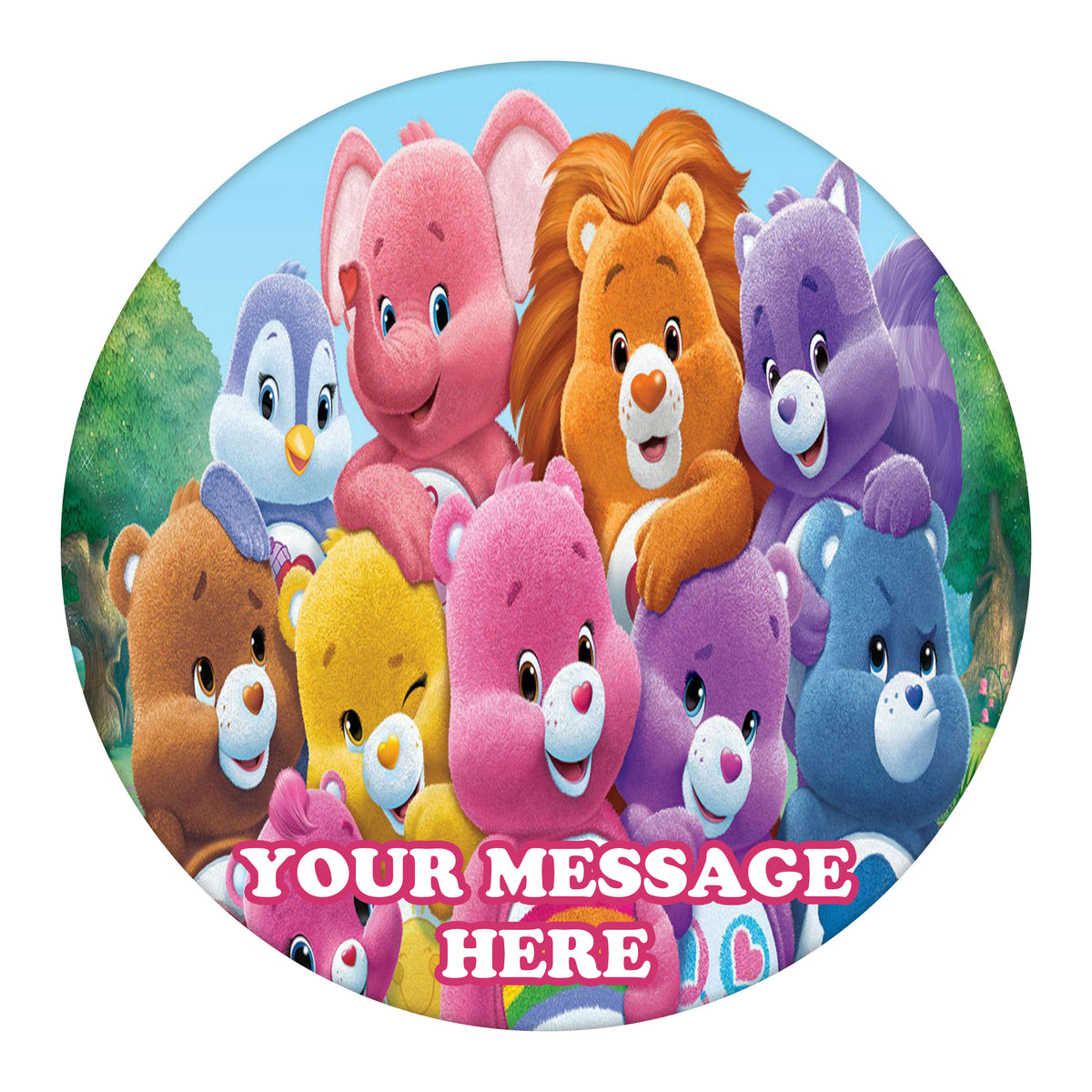 Care Bears Edible Image Cake Topper Personalized Birthday Sheet Custom Frosting Round Circle