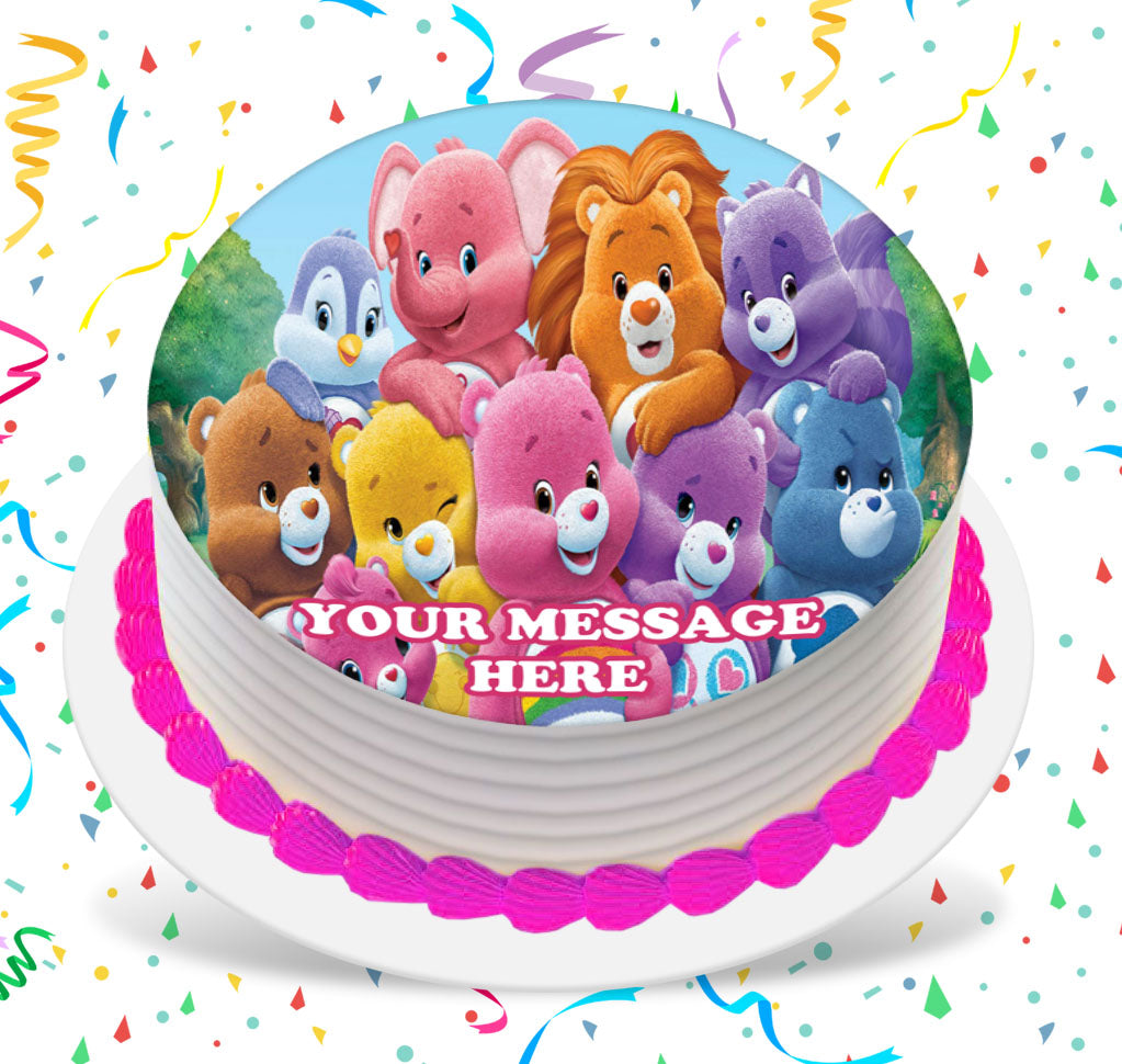 Care Bears Edible Image Cake Topper Personalized Birthday Sheet Custom Frosting Round Circle