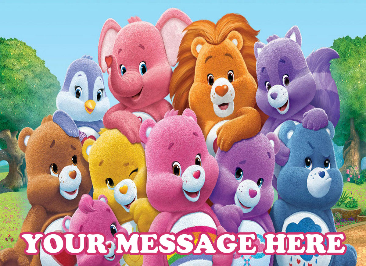 Care Bears Edible Image Cake Topper Personalized Birthday Sheet Decoration Custom Party Frosting Transfer Fondant
