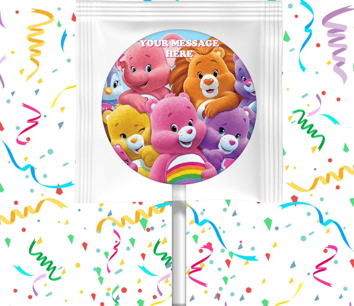 Care Bears Lollipops Party Favors Personalized Suckers 12 Pcs