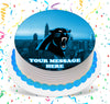 Carolina Panthers Edible Image Cake Topper Personalized Birthday Sheet Custom Frosting Round Circle