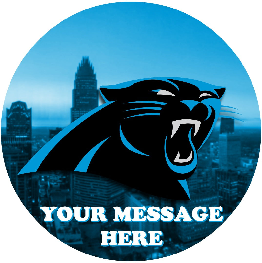 Carolina Panthers Edible Image Cake Topper Personalized Birthday Sheet Custom Frosting Round Circle