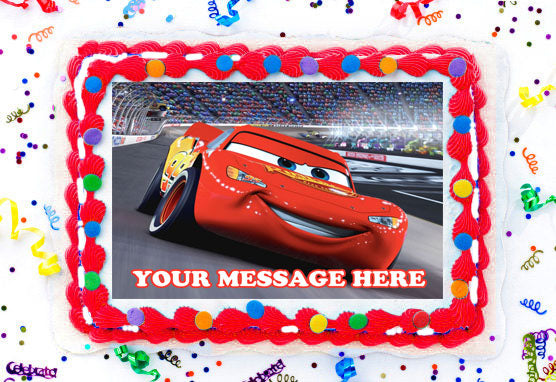 Cars Edible Image Cake Topper Personalized Birthday Sheet Decoration Custom Party Frosting Transfer Fondant