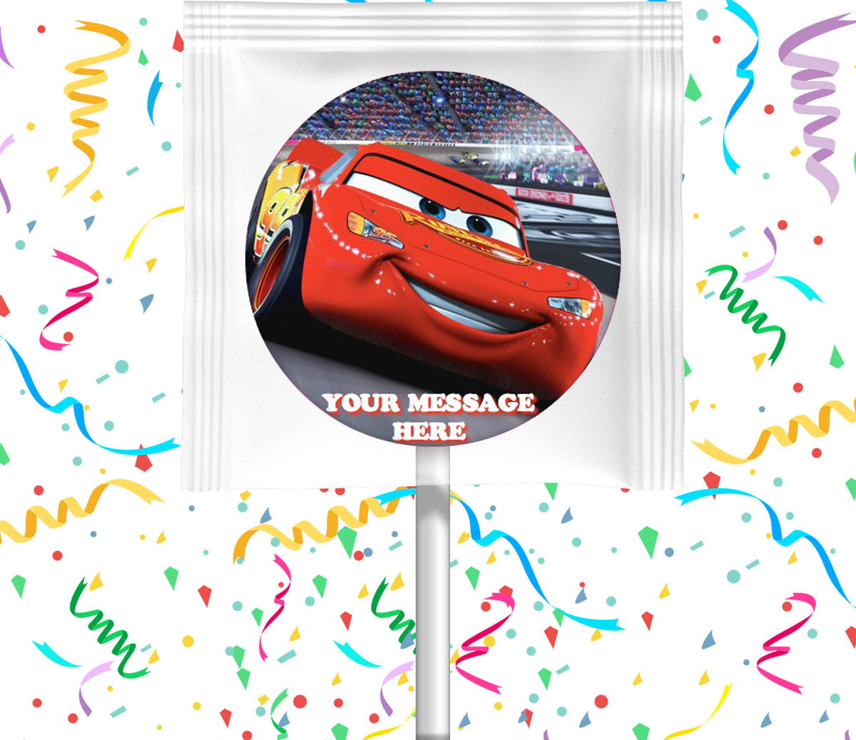 Cars Lollipops Party Favors Personalized Suckers 12 Pcs