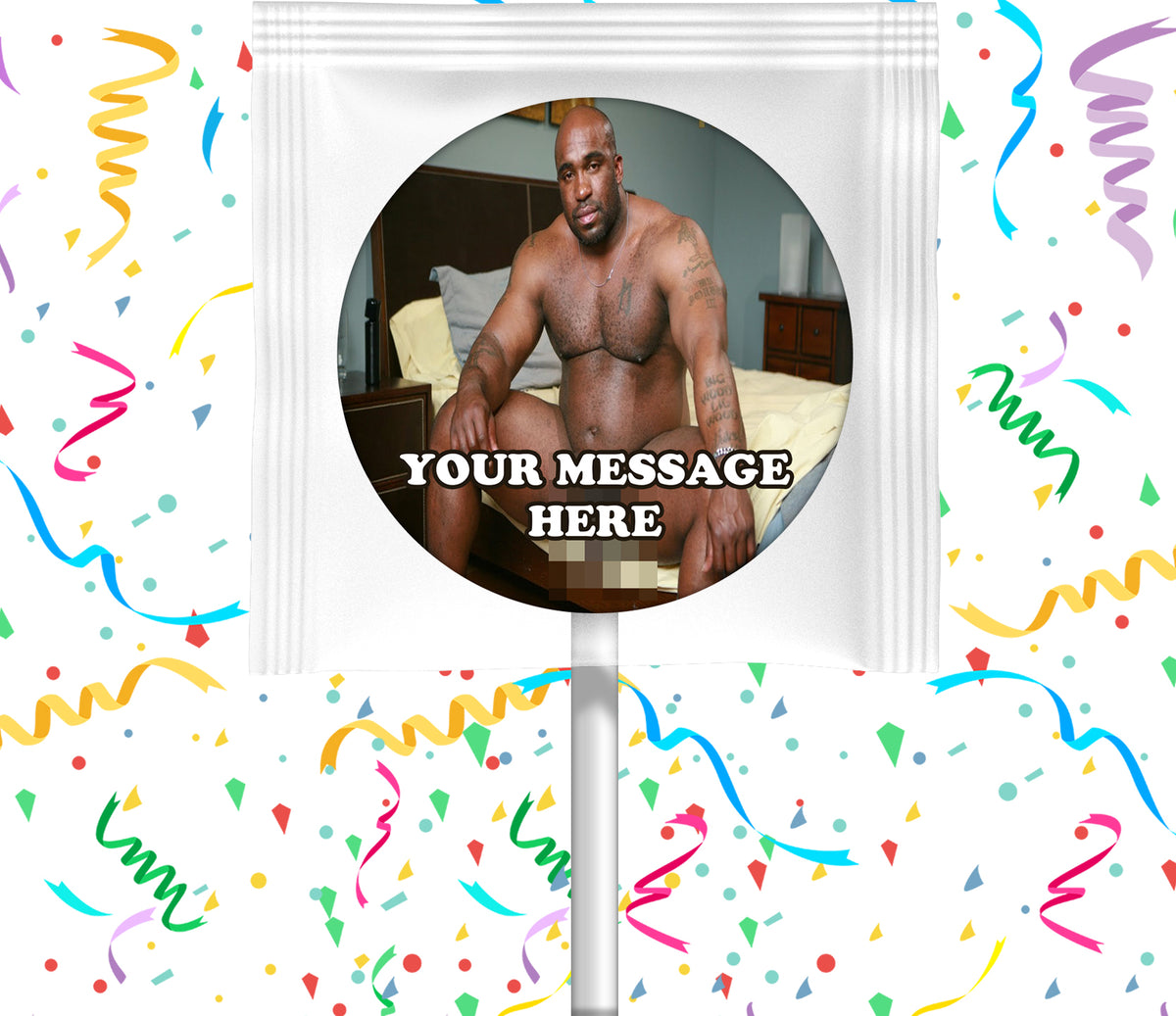 Huge Penis Guy Lollipops Party Favors Personalized Suckers 12 Pcs