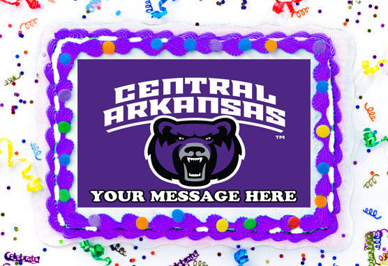 Central Arkansas Bears Edible Image Cake Topper Personalized Birthday Sheet Decoration Custom Party Frosting Transfer Fondant