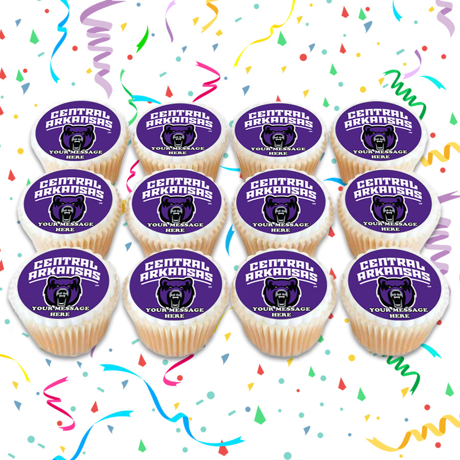Central Arkansas Bears Edible Cupcake Toppers (12 Images) Cake Image Icing Sugar Sheet