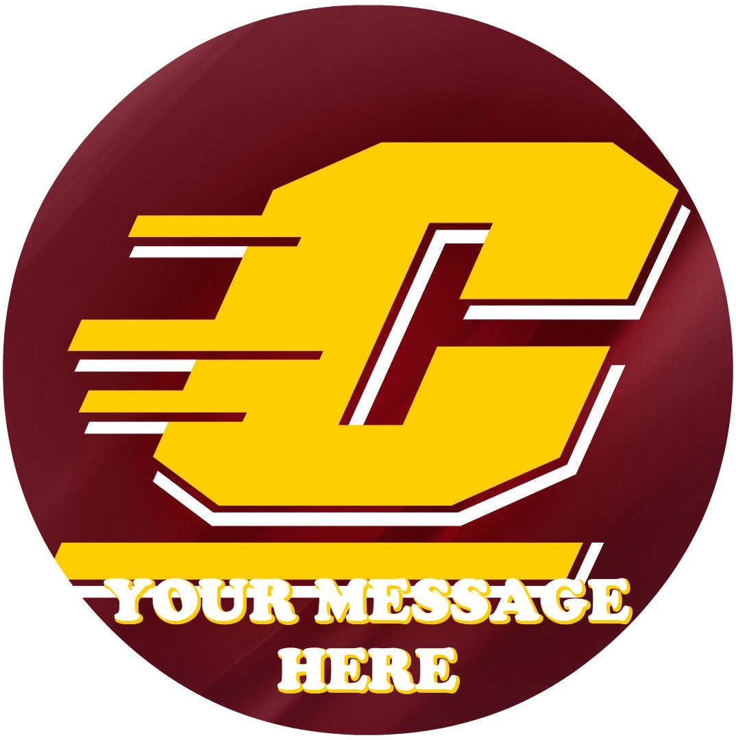 Central Michigan Chippewas Edible Image Cake Topper Personalized Birthday Sheet Custom Frosting Round Circle