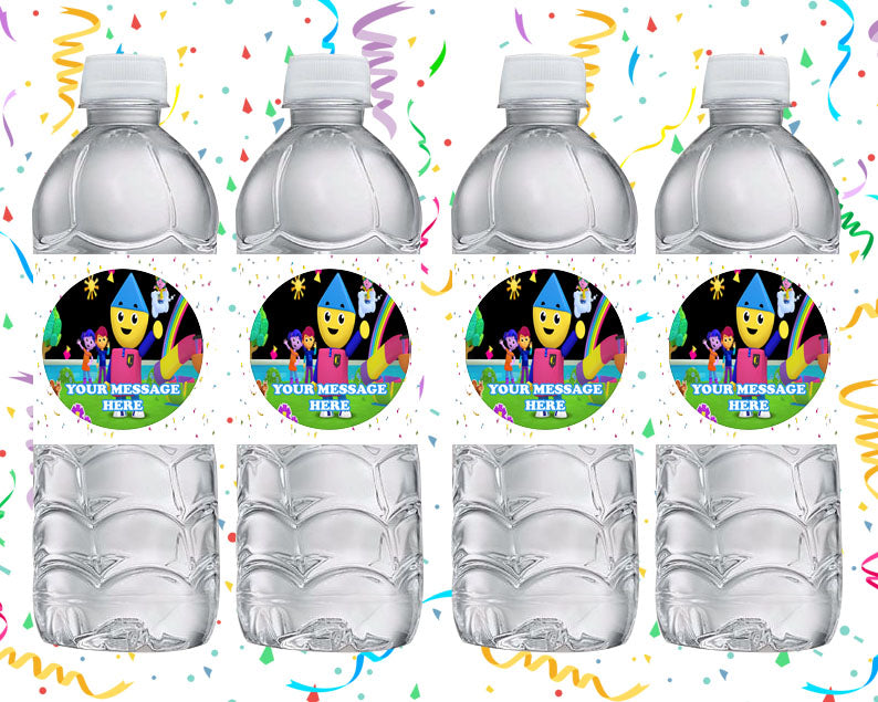 Charlie's Colorform City Water Bottle Stickers 12 Pcs Labels Party Favors Supplies Decorations