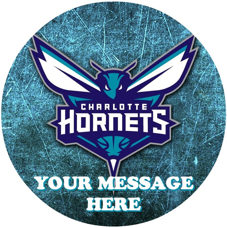 Charlotte Hornets Edible Image Cake Topper Personalized Birthday Sheet Custom Frosting Round Circle