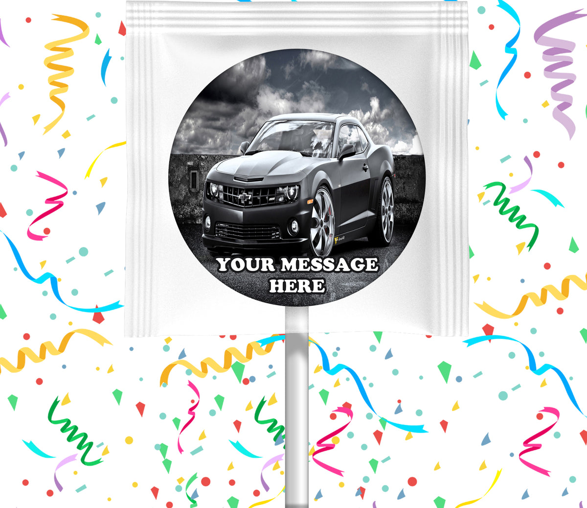 Chevrolet Camaro Lollipops Party Favors Personalized Suckers 12 Pcs
