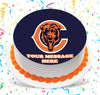 Chicago Bears Edible Image Cake Topper Personalized Birthday Sheet Custom Frosting Round Circle