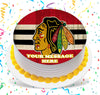 Chicago Blackhawks Edible Image Cake Topper Personalized Birthday Sheet Custom Frosting Round Circle