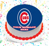 Chicago Cubs Edible Image Cake Topper Personalized Birthday Sheet Custom Frosting Round Circle