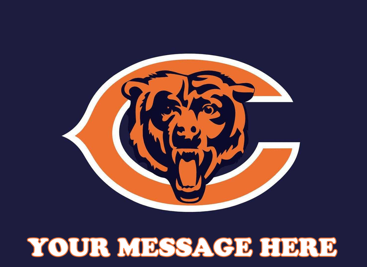 Chicago Bears Edible Image Cake Topper Personalized Birthday Sheet Decoration Custom Party Frosting Transfer Fondant