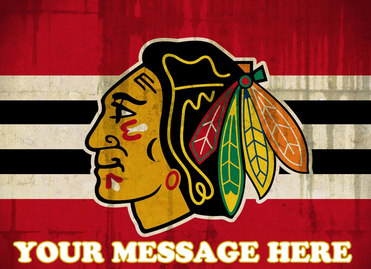 Chicago Blackhawks Edible Image Cake Topper Personalized Birthday Sheet Decoration Custom Party Frosting Transfer Fondant