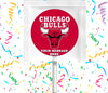 Chicago Bulls Lollipops Party Favors Personalized Suckers 12 Pcs