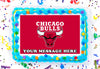 Chicago Bulls Edible Image Cake Topper Personalized Birthday Sheet Decoration Custom Party Frosting Transfer Fondant