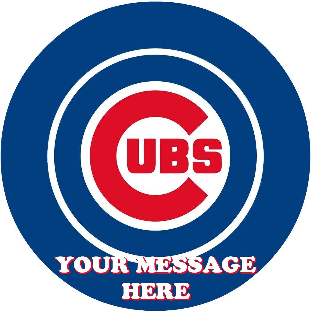 Chicago Cubs Edible Image Cake Topper Personalized Birthday Sheet Custom Frosting Round Circle