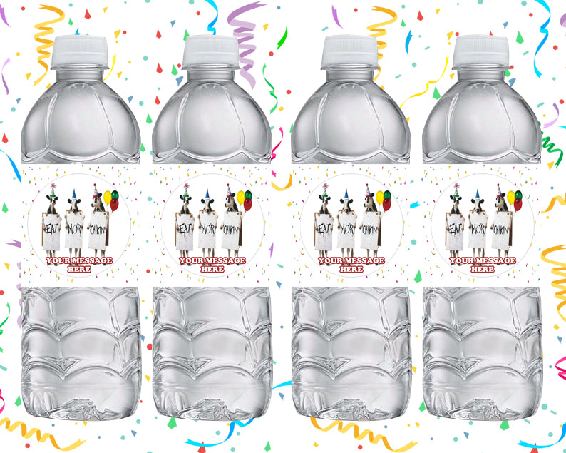 Chick Fil A Water Bottle Stickers 12 Pcs Labels Party Favors Supplies Decorations