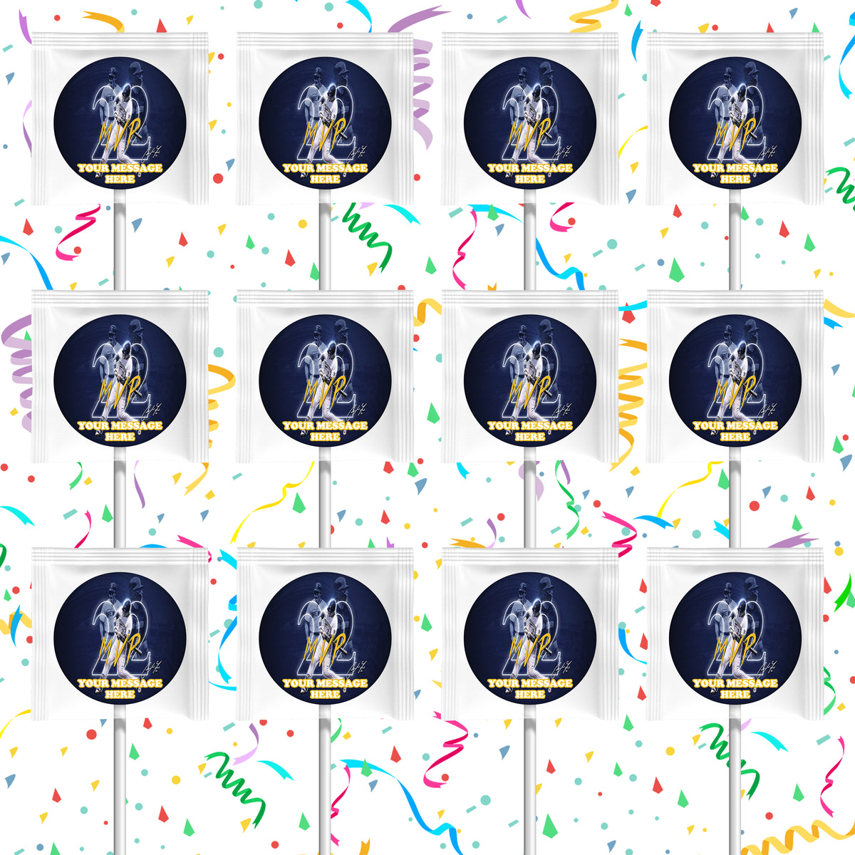 Christian Yelich Lollipops Party Favors Personalized Suckers 12 Pcs