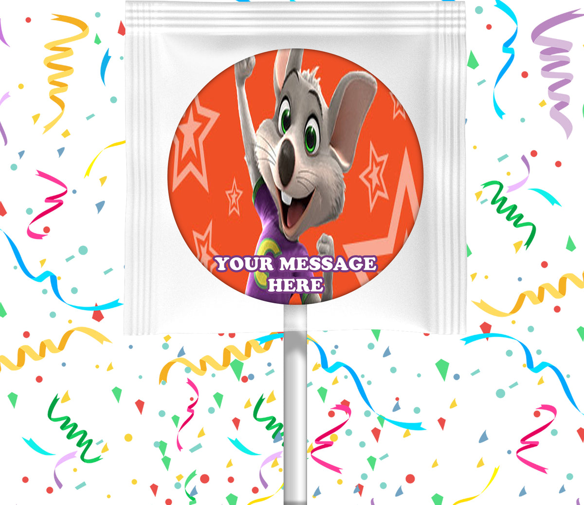 Chuck E Cheese Lollipops Party Favors Personalized Suckers 12 Pcs