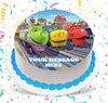 Chuggington Edible Image Cake Topper Personalized Birthday Sheet Custom Frosting Round Circle