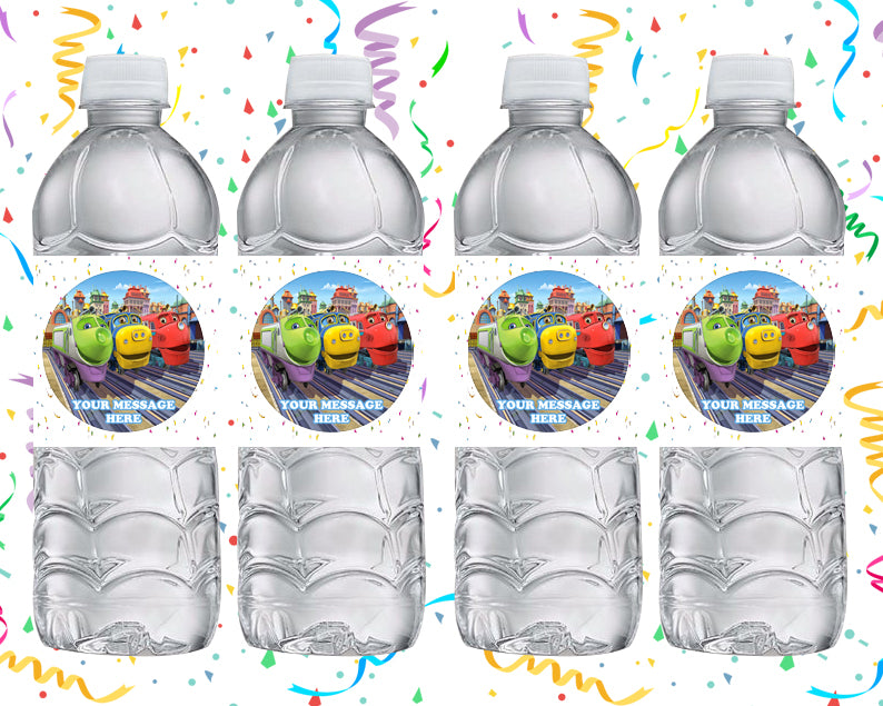 Chuggington Water Bottle Stickers 12 Pcs Labels Party Favors Supplies Decorations