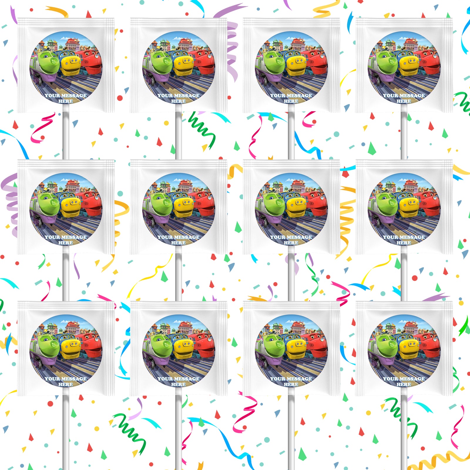 Chuggington Lollipops Party Favors Personalized Suckers 12 Pcs