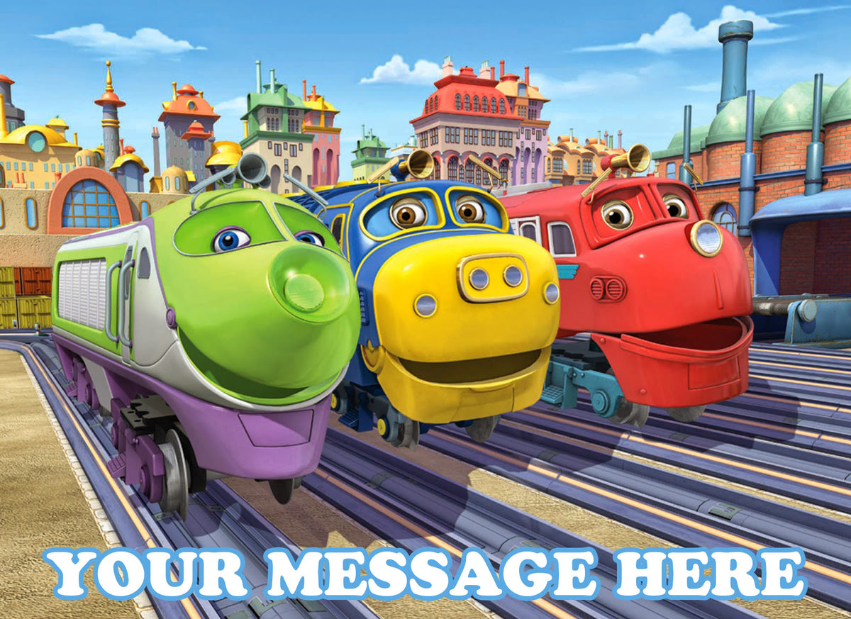 Chuggington Edible Image Cake Topper Personalized Birthday Sheet Decoration Custom Party Frosting Transfer Fondant