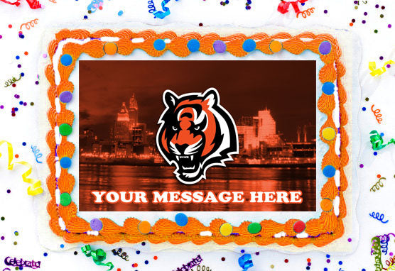 Cincinnati Bengals Edible Image Cake Topper Personalized Birthday Sheet Decoration Custom Party Frosting Transfer Fondant