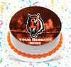 Cincinnati Bengals Edible Image Cake Topper Personalized Birthday Sheet Custom Frosting Round Circle