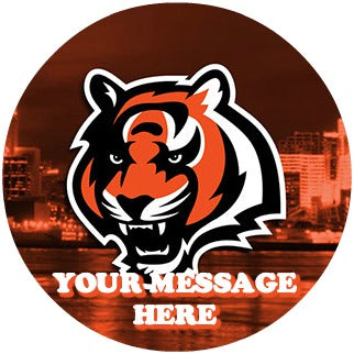 Cincinnati Bengals Edible Image Cake Topper Personalized Birthday Sheet Custom Frosting Round Circle