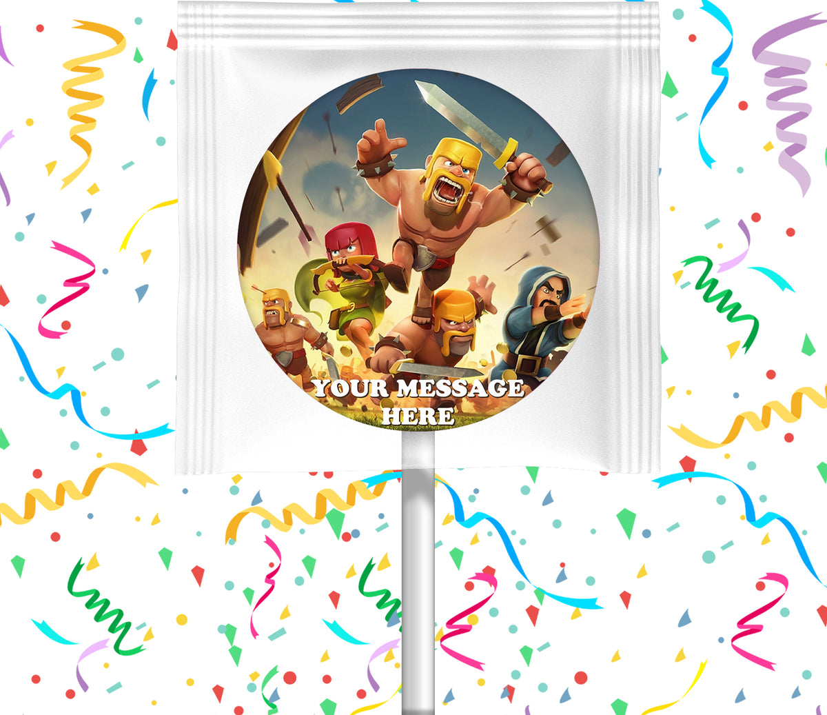 Clash Of Clans Lollipops Party Favors Personalized Suckers 12 Pcs