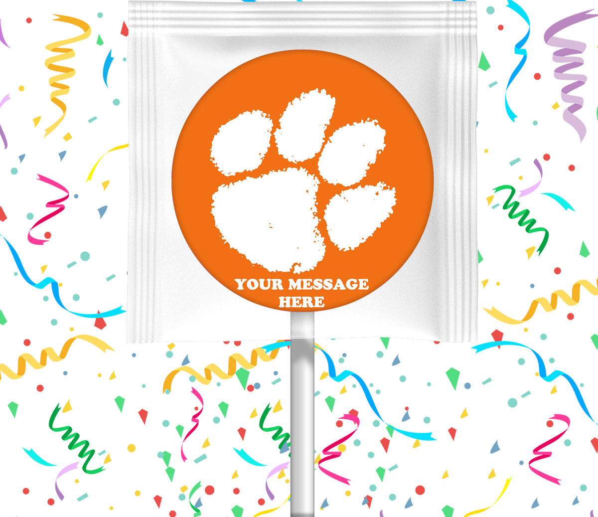 Clemson Tigers Lollipops Party Favors Personalized Suckers 12 Pcs