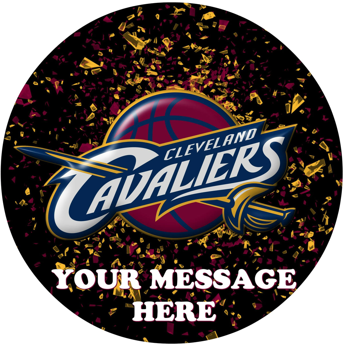 Cleveland Cavaliers Edible Image Cake Topper Personalized Birthday Sheet Custom Frosting Round Circle