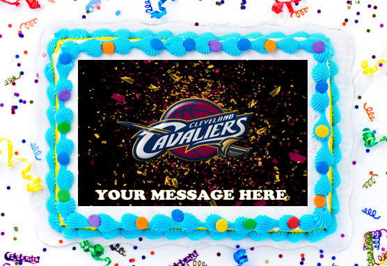 Cleveland Cavaliers Edible Image Cake Topper Personalized Birthday Sheet Decoration Custom Party Frosting Transfer Fondant